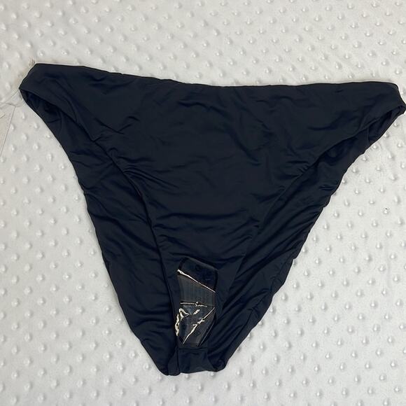 Good American Bikini Bottom Matte Good Waist Cheeky Swim Black - Picture 6 of 12